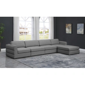 Meridian Furniture Beckham 152-inch 5-Piece Linen Fabric Modular Sectional Sofa