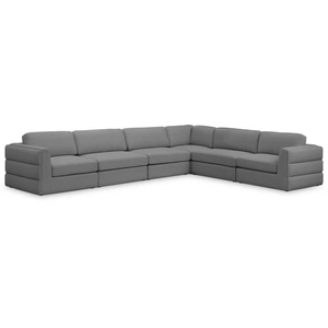 Meridian Furniture Beckham 152-inch 6-Piece Linen Fabric Modular Sectional Sofa