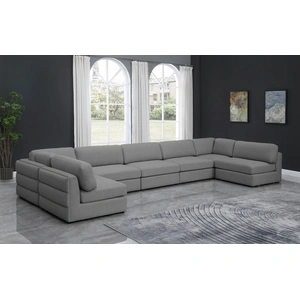 Meridian Furniture Beckham 190-inch 7-Piece Linen Fabric Modular Sectional Sofa