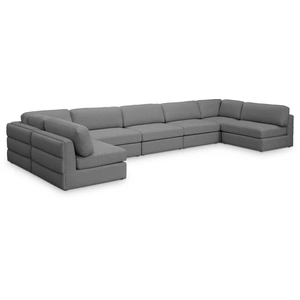Meridian Furniture Beckham 190-inch 7-Piece Linen Fabric Modular Sectional Sofa