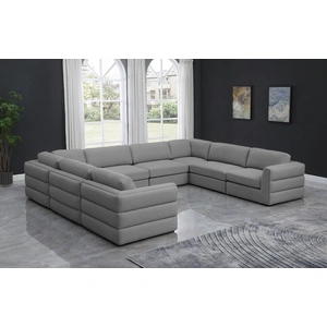 Meridian Furniture Beckham 152-inch 8-Piece Linen Fabric Modular Sectional Sofa