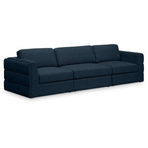 Meridian Furniture Beckham 114-inch Linen Modular Sofa