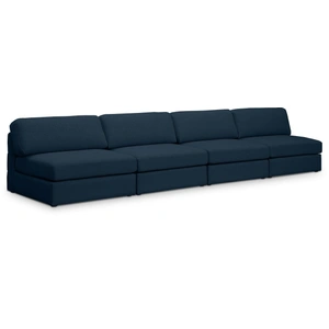 Meridian Furniture Beckham 152-inch Linen Modular Armless Sofa