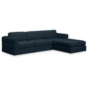 Meridian Furniture Beckham 114-inch Linen Fabric Modular 4-Piece Sectional Sofa