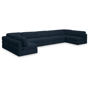 Meridian Furniture Beckham 190-inch 7-Piece Linen Fabric Modular Sectional Sofa