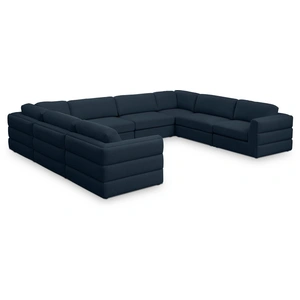 Meridian Furniture Beckham 152-inch 8-Piece Linen Fabric Modular Sectional Sofa
