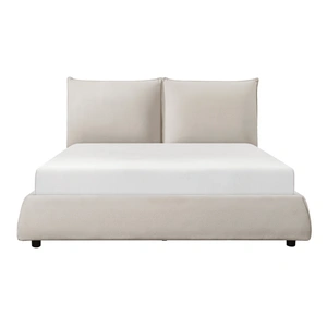 Homelegance Linna Chenille Platform Bed, Beige