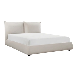 Homelegance Linna Chenille Platform Bed, Beige