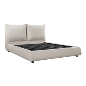 Homelegance Linna Chenille Platform Bed, Beige