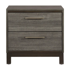 Homelegance Vestavia Wood/Wood Veneer Nightstand, Antique Gray/Dark Brown