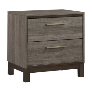 Homelegance Vestavia Wood/Wood Veneer Nightstand, Antique Gray/Dark Brown