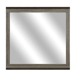 Homelegance Vestavia Wood/Wood Veneer Mirror, Antique Gray/Dark Brown