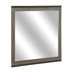 Homelegance Vestavia Wood/Wood Veneer Mirror, Antique Gray/Dark Brown