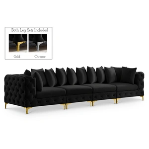 Meridian Furniture Tremblay 138-inch Velvet Modular Sofa