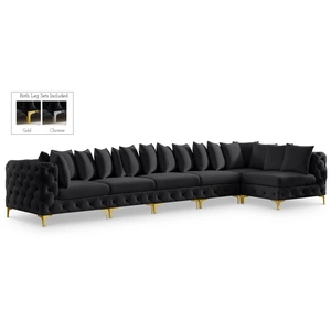 Meridian Furniture Tremblay 168-inch 6-Piece Velvet Modular Sectional