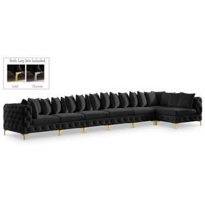 Meridian Furniture Tremblay 198-inch 7-Piece Velvet Modular Sectional
