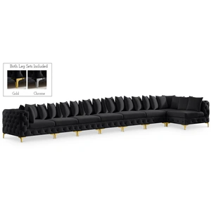 Meridian Furniture Tremblay 228-inch 8-Piece Velvet Modular Sectional