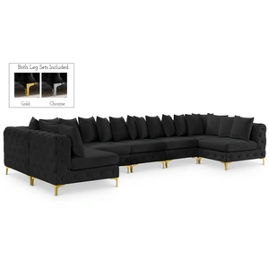 Meridian Furniture Tremblay 198-inch 8-Piece Velvet Modular Sectional