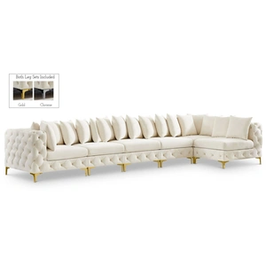 Meridian Furniture Tremblay 168-inch 6-Piece Velvet Modular Sectional