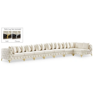 Meridian Furniture Tremblay 228-inch 8-Piece Velvet Modular Sectional