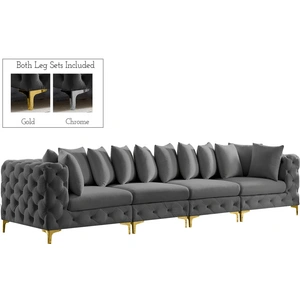 Meridian Furniture Tremblay 138-inch Velvet Modular Sofa