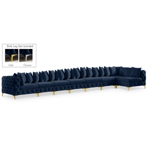 Meridian Furniture Tremblay 228-inch 8-Piece Velvet Modular Sectional