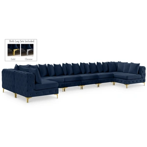 Meridian Furniture Tremblay 228-inch 9-Piece Velvet Modular Sectional