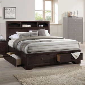 ACME Madison II Storage Platform Bed, Espresso