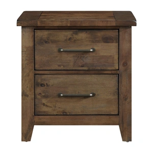 Homelegance Jerrick Wood Nightstand, Burnished Brown
