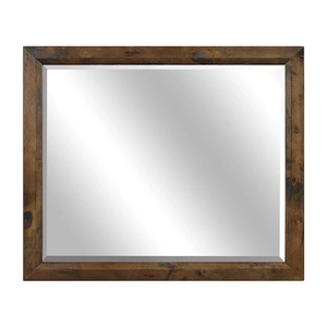 Homelegance Jerrick Wood Mirror, Burnished Brown