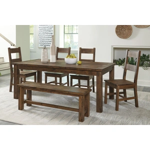 Homelegance Jerrick Rectangular Wood Dining Room Set, Burnished Brown