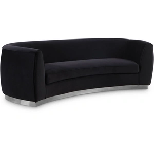 Meridian Furniture Julian Velvet Sofa with Stainless Steel Base
