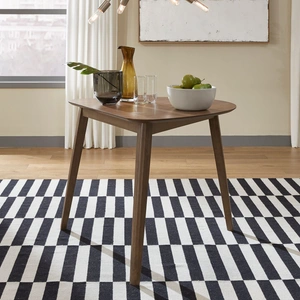 Liberty Furniture Triangle Dining Set | Space Savers Modern Walnut, Satin Walnut