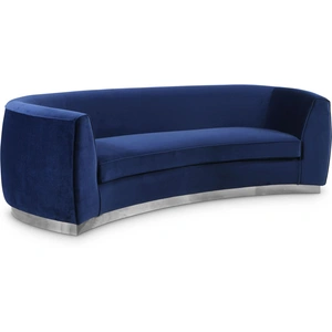 Meridian Furniture Julian Velvet Sofa with Stainless Steel Base