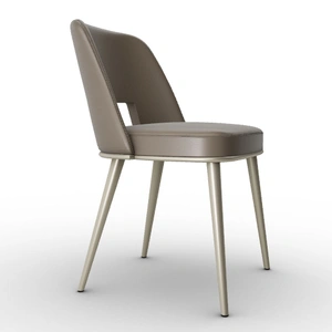 Calligaris Foyer Fabric/Metal Customizable Upholstered Open-Back Dining Chair (Set of 4)