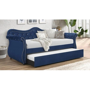 Galaxy Home Furnishings Abby Velvet Tufted Daybed w/Trundle