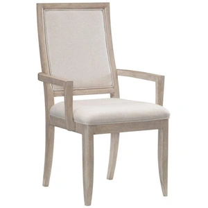 Homelegance Mckewen Modern Fabric Dining Arm Chair, Light Gray (Set of 2)