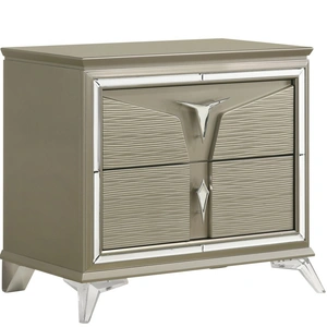 Galaxy Home Furnishings Samantha 2-Drawer Wood Veneer Nightstand
