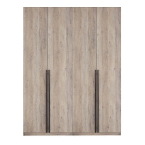 Manhattan Comfort Lee Freestanding 2-Piece Wardrobe Closet 2.0 w/1 Hanging Rod, 1 Shelf & 2 Drawers 