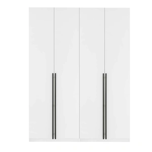 Manhattan Comfort Lee Freestanding 2-Piece Wardrobe Closet 3.0 w/1 Hanging Rod, 3 Shoe Shelves & 1 Basic Shelf