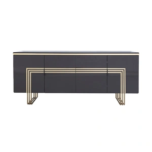 Bellona USA Carlino Marble/Metal Buffet, Prada Grey/Carlino Marble