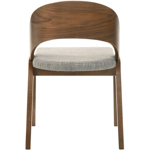 Meridian Furniture Woodson Linen Dining Chair with Walnut Veneer Base (Set of 2)