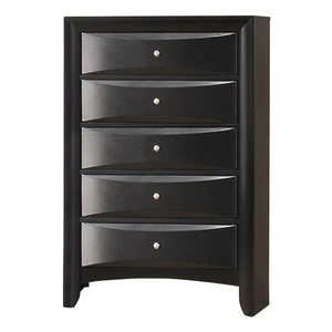 Coaster Briana Wood Chest w/5 Drawers, Black