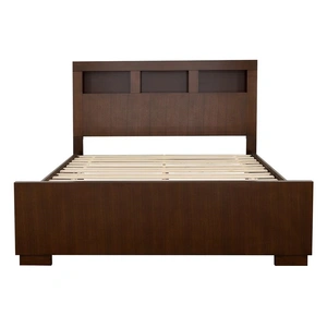 Coaster Jessica Wood Bed w/Storage Headboard, Cappuccino