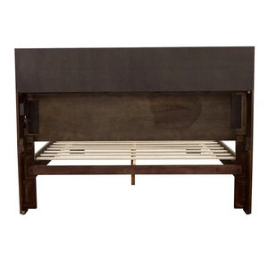 Coaster Jessica Wood Bed w/Storage Headboard, Cappuccino