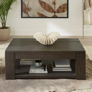 Liberty Furniture Lennox Hill Rectangular Wood Lift Top Cocktail Table, Bark