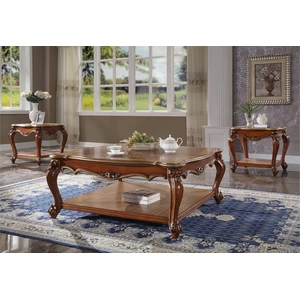 ACME Picardy Wood Coffee Table, Cherry Oak