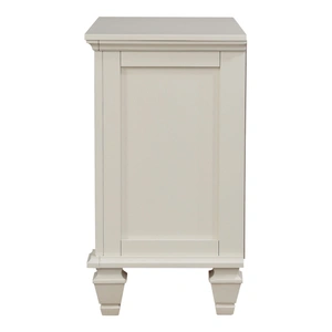 Coaster Sandy Beach Wood Nightstand w/3 Drawers, Buttermilk