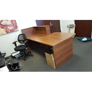 MDD Office Furniture Tera 96-inch Straight Reception Desk w/Left Counter Top, ADA Compliance
