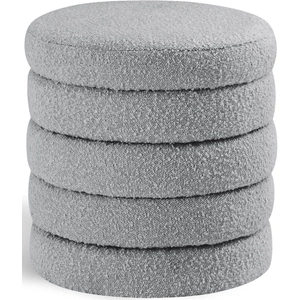 Meridian Furniture Aphia Boucle Fabric Ottoman/Stool